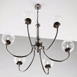 Candelabru modern linii elegante abajururi sticla 6xG9/60W Brilliante 2022 Jupiter